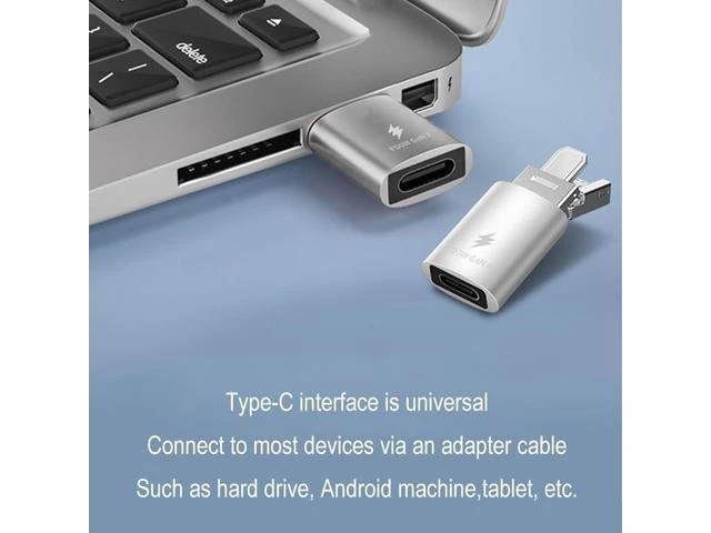 Alt view image 11 of 14 - 4 in 1 OTG Adapter USB to Type-C Adapter Lightning Female to Type C Male PD Fast Charging Adapter for iPhone15 Series USB C to Lightning Fast Charging Data Transfer ConverterCables and Adapters - OEM