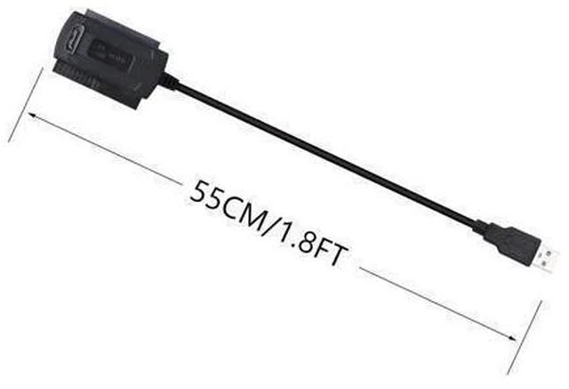 Alt view image 11 of 14 - SinLoon USB to SATA IDE Converter Cable Adapter USB 2.0 to 2.5/3.5/5.25in IDE and SATA Adapter Cable (1.8FT/Black)