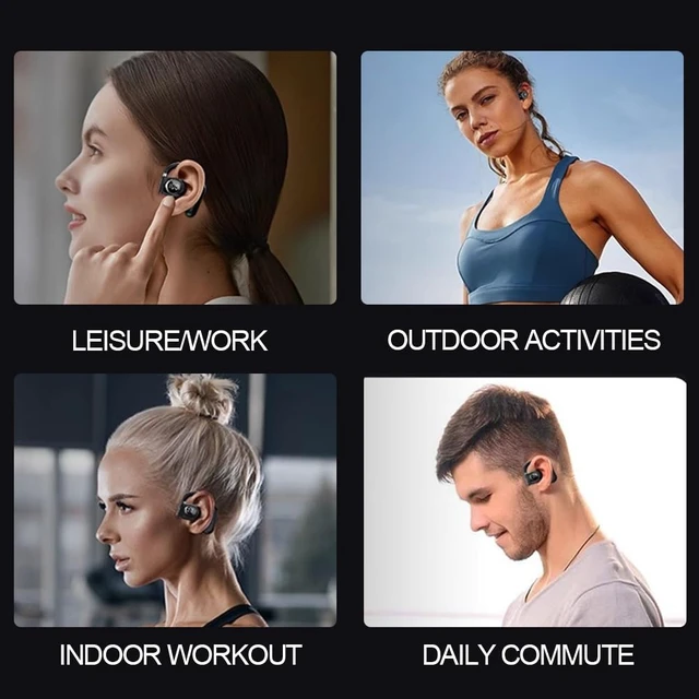 Alt view image 6 of 7 - Single Earphone, K1 Open-Ear Bluetooth 5.3 Headphone, 14 Hours Playback, 13MM Drivers, LED Digital Display, Music & Gaming Mode Low Latency, Safety and Comfort(Single for Left Ear)