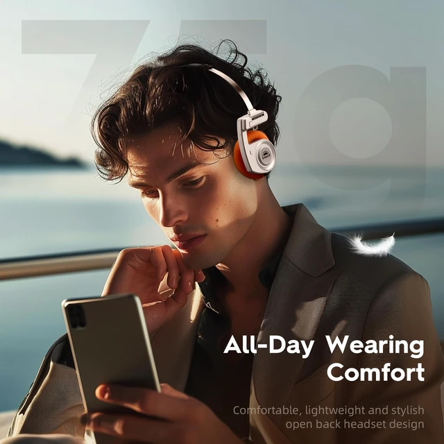 Alt view image 3 of 7 - Classic Portable Headphones, Retro Style, Bluetooth Wireless Retro Headphones,Ultra Lightweight/All Day Playtime/Bullt-in Mic/40mm Class Composite Film/BT 5.3 & Wired Two Connection Modes Green