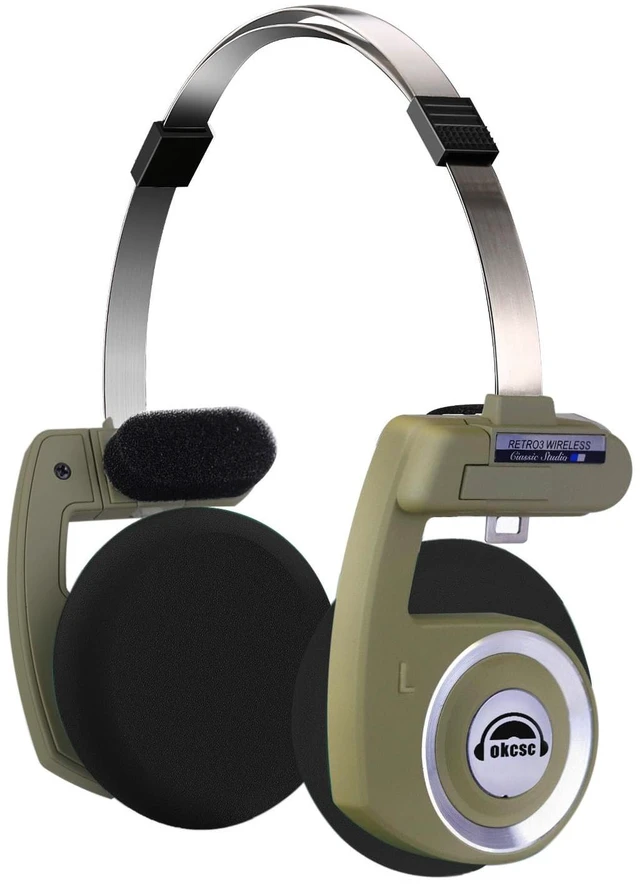 Main image of Classic Portable Headphones, Retro Style, Bluetooth Wireless Retro Headphones,Ultra Lightweight/All Day Playtime/Bullt-in Mic/40mm Class Composite Film/BT 5.3 & Wired Two Connection Modes Green