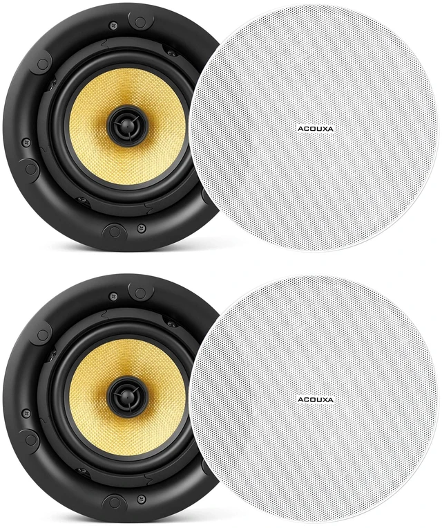 Main image of 6.5" Bluetooth 6.0 Ceiling Speakers,600W Max,Magnetic Grille Design 2-Way Coaxial Woofer & Tweeter,Wireless & Wired Dual Mode Connection,Ideal for Home Theater, Game Room & Office,MT30 (Pair)