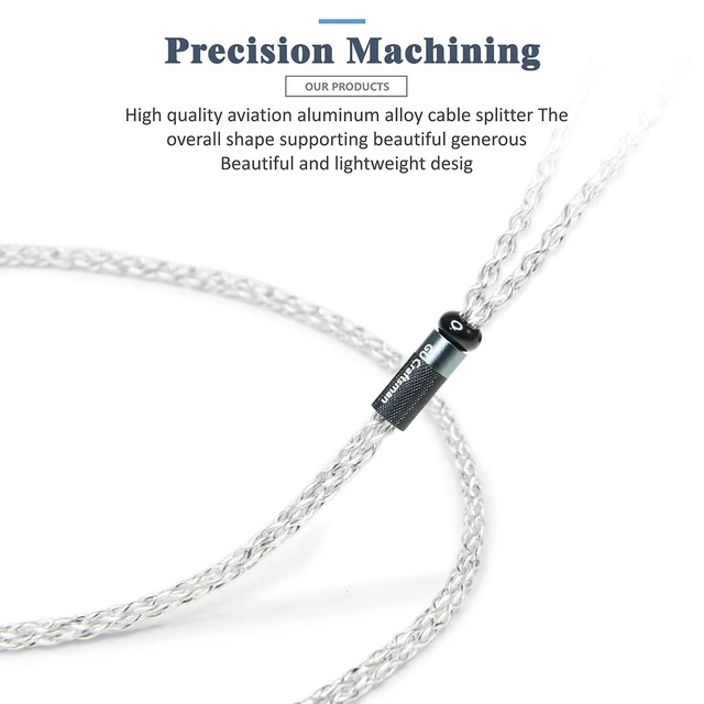 Alt view image 3 of 7 - MMCX Plug 5N OFC Silver Plating+Graphene Earphone Cables for SHURE SE846 SE535 SE425 AONIC 4 5 Xelento Remote T8iE T9iE Fidue A83 Sirius MkII Dunu DK3001Pro DK4001 W60 W80 (3.5mm, MMCX)