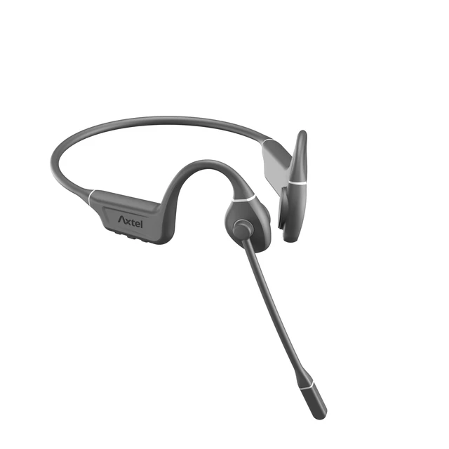 Alt view image 4 of 7 - Aura Pro Bone Conduction Bluetooth Headset, Open-Ear Awareness, ENC Noise Reduction Microphone, Dual-Device, Teams Compatible, IPX5 Sweatproof