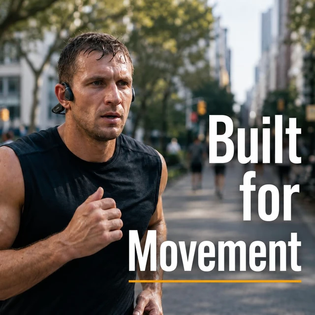 Alt view image 7 of 7 - Aura Pro Bone Conduction Bluetooth Headset, Open-Ear Awareness, ENC Noise Reduction Microphone, Dual-Device, Teams Compatible, IPX5 Sweatproof