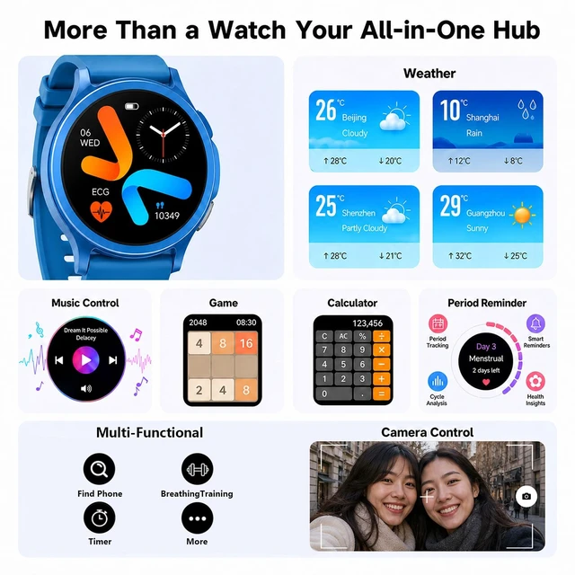 Alt view image 5 of 7 - Smart Watch for Men, 1.43" Amoled Smartwatch with Bluetooth Calling AI Voice, Heart Rate, Sleep Monitor, 150+ Sports Modes, Waterproof Activity Fitness Watch for iPhone/Android