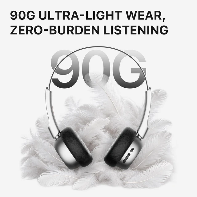 Alt view image 6 of 7 - R1 Retro Wireless Bluetooth Headphones, 60H Playtime, Comfortable Fit 38ms Low Latency, Multipoint Connect, Built-in Mic, App Customize, Multiple Color, Throwback 80s 90s, Daily