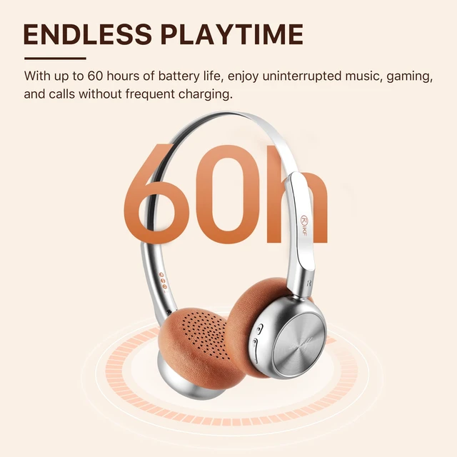 Alt view image 3 of 7 - R1 Retro Wireless Bluetooth Headphones, 60H Playtime, Comfortable Fit 38ms Low Latency, Multipoint Connect, Built-in Mic, App Customize, Multiple Color, Throwback 80s 90s, Daily