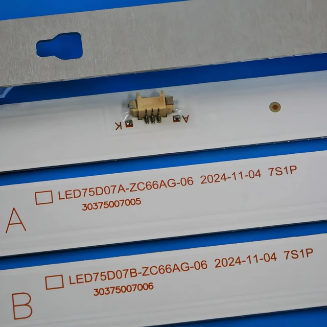 Alt view image 4 of 7 - LED Strips for ONN 100044717 LED75D07A-ZC660AG-06 30275007007 75R5 75V81 12pcs (10*A+2*B) LED75D07B-ZC660AG-06 30375007008 WR75UT4210 LED75D07A-ZC66AG-05 LED75D07B-ZC66AG-05 75U2