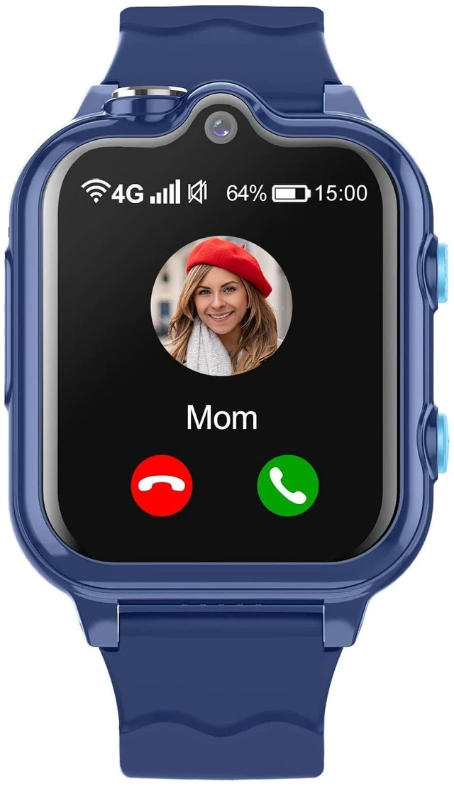 Main image of Smart Watch for Kids, 4G Kids GPS Watch with WiFi, SMS, Call, Voice Video Chat, Bluetooth, Audio Recording, Alarm, Pedometer,Birthday Gifts for 4-16 Students