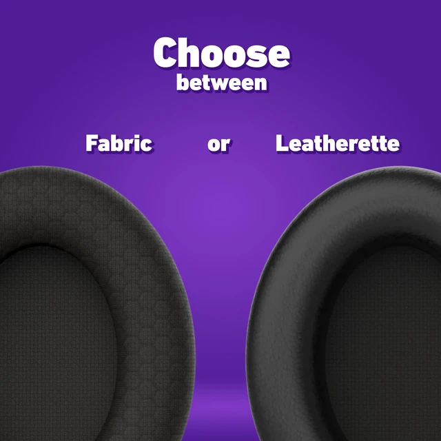 Alt view image 4 of 5 - Premium Over-Ear Cushions Compatible with EPOS Impact 860 and Impact 1000 Series, Leatherette or Fabric, with Noise Isolation, 2-Pack (Leatherette)