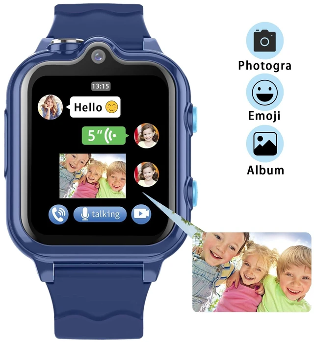 Alt view image 3 of 7 - Smart Watch for Kids, 4G Kids GPS Watch with WiFi, SMS, Call, Voice Video Chat, Bluetooth, Audio Recording, Alarm, Pedometer,Birthday Gifts for 4-16 Students