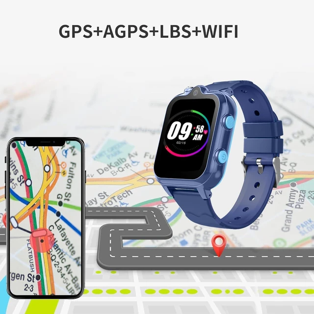 Alt view image 4 of 7 - Smart Watch for Kids, 4G Kids GPS Watch with WiFi, SMS, Call, Voice Video Chat, Bluetooth, Audio Recording, Alarm, Pedometer,Birthday Gifts for 4-16 Students