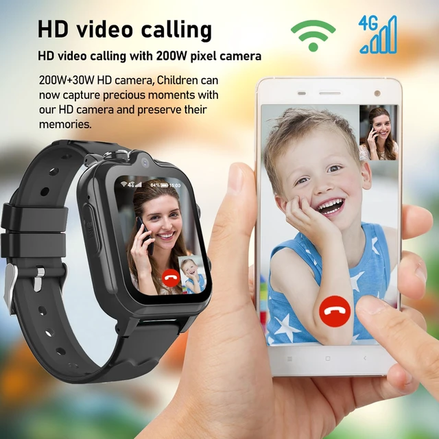 Alt view image 2 of 7 - Smart Watch for Kids, 4G Kids GPS Watch with WiFi, SMS, Call, Voice Video Chat, Bluetooth, Audio Recording, Alarm, Pedometer,Birthday Gifts for 4-16 Students