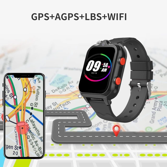 Alt view image 4 of 7 - Smart Watch for Kids, 4G Kids GPS Watch with WiFi, SMS, Call, Voice Video Chat, Bluetooth, Audio Recording, Alarm, Pedometer,Birthday Gifts for 4-16 Students