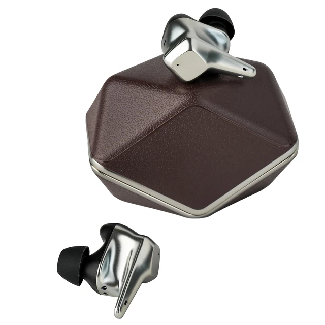 Alt view image 4 of 4 - SVANAR Wireless LE Noise Cancelling Bluetooth in-Ear Hi-Fi Earphones with Hymalaya DAC, Topology Diaphragm Driver, IPX5 Water/Sweat Resistant, Brown