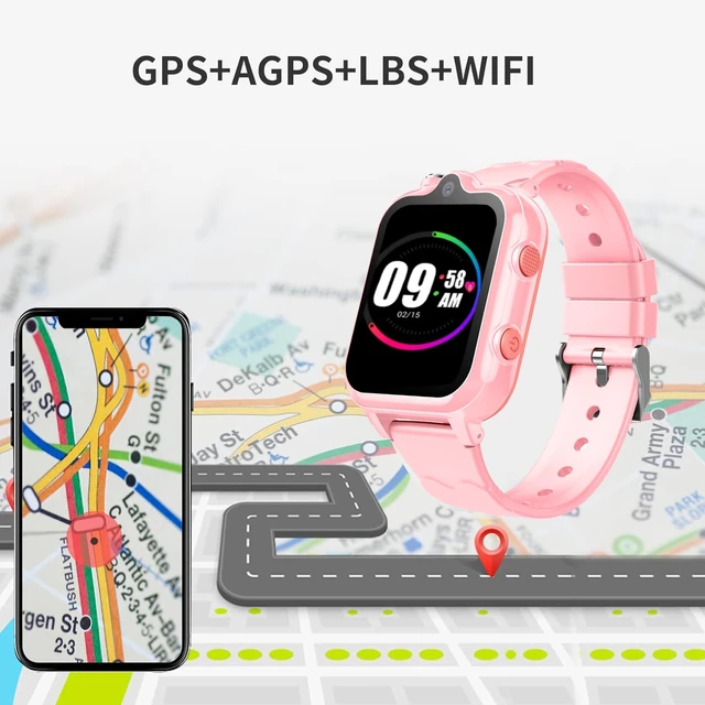 Alt view image 4 of 7 - Smart Watch for Kids, 4G Kids GPS Watch with WiFi, SMS, Call, Voice Video Chat, Bluetooth, Audio Recording, Alarm, Pedometer,Birthday Gifts for 4-16 Students
