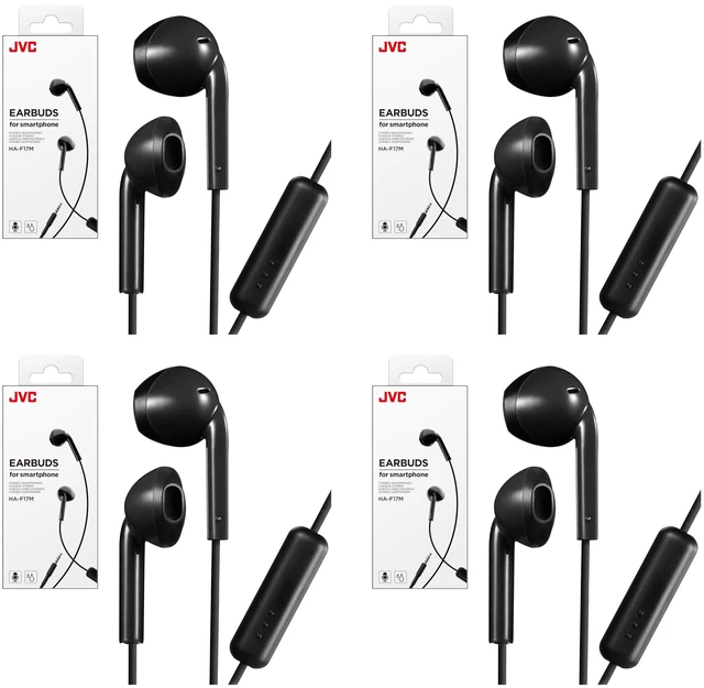 Main image of HAF17MB Earbud Headphones with Mic and Remote - Black, Earbuds (Pack of 4)