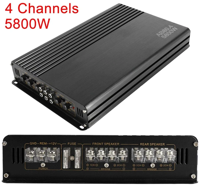 Alt view image 3 of 7 - 5800W 12V 4 Channel Car Amplifier Stereo Audio Super Bass Power Subwoofer Amp