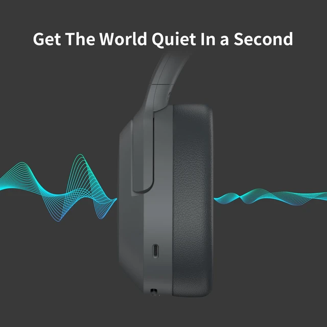 Alt view image 2 of 6 - W820NB Plus Over-Ear Active Noise Cancelling Headphones, Clear Calls with Deep Noise Reduction,Bluetooth Headphones with LDAC for Hi Res Wireless Audio Comfortable Fit,Bluetooth 5.2