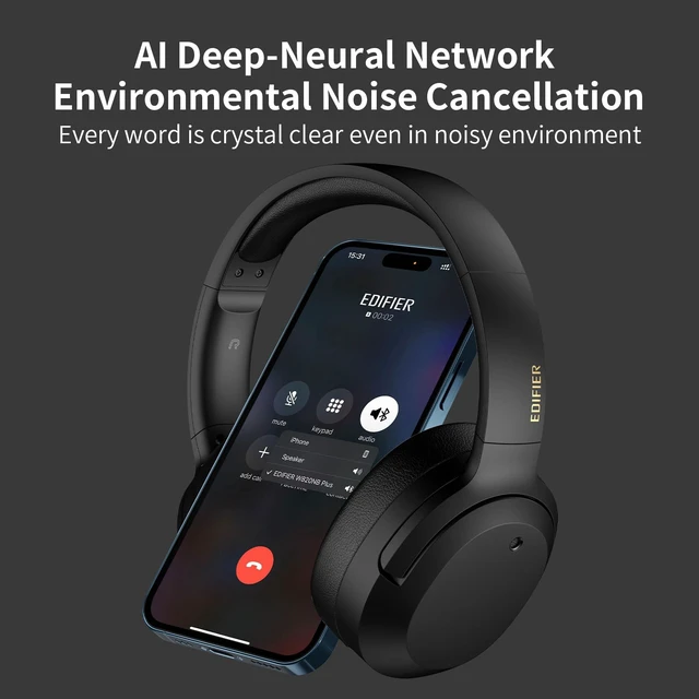 Alt view image 3 of 6 - W820NB Plus Over-Ear Active Noise Cancelling Headphones, Clear Calls with Deep Noise Reduction,Bluetooth Headphones with LDAC for Hi Res Wireless Audio Comfortable Fit,Bluetooth 5.2