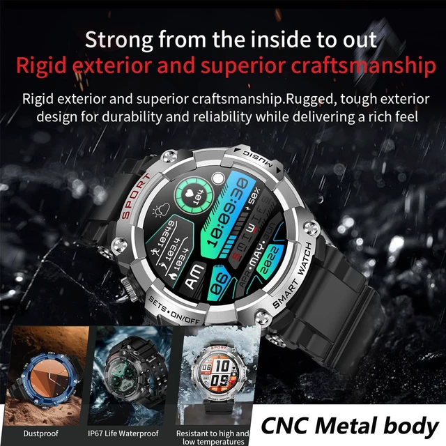 Alt view image 3 of 7 - Smart Watch with Earbuds, for iOS Android Phone,3 in 1 Round Fitness Tracker, 1.52 Inch Full Touch Screen, Answer/Make Calls, for Men and Women, Sleep Monitor, Motion Long Standby, Music Player
