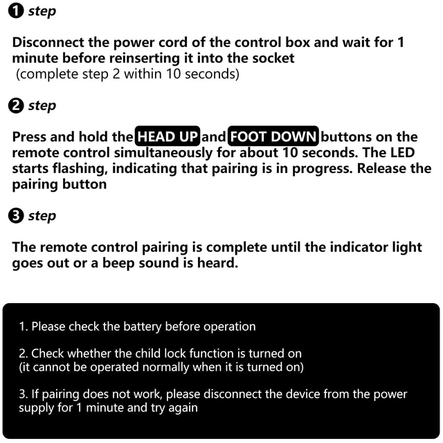 Alt view image 3 of 7 - Replacement Remote for Blissful Nights E3 Split King Adjustable Bed for Sleep Science zzZenSleep Greaton Adjustable Bed Base ZZZEN E3 Q-Series,with Zero Gravity and Flat Button