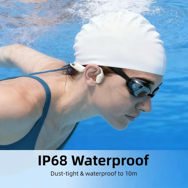 Alt view image 2 of 7 - SoundFree S30 Bone Conduction Headphones, Swimming Headphones IP68 waterproof design with 32GB MP3 storage, Bluetooth 6.0 and lightweight fit for Running and Fitness