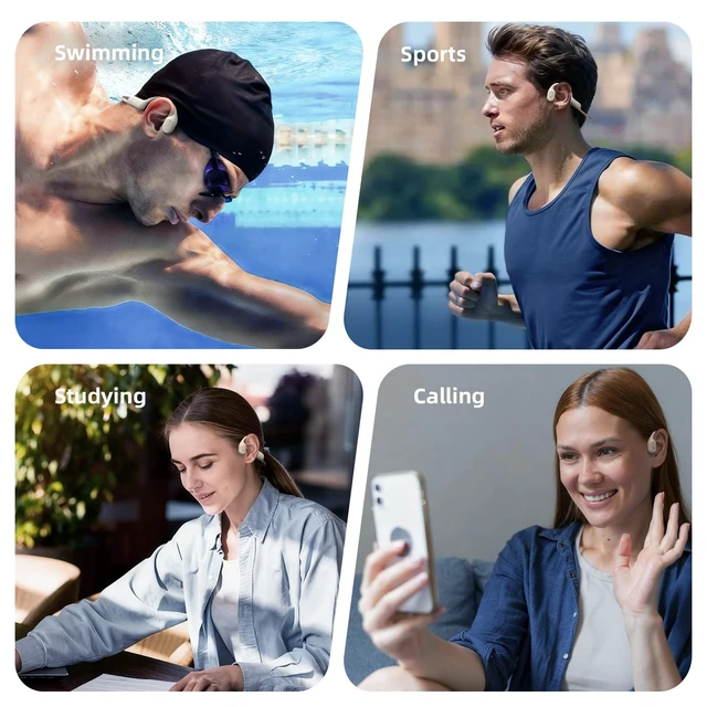 Alt view image 7 of 7 - SoundFree S30 Bone Conduction Headphones, Swimming Headphones IP68 waterproof design with 32GB MP3 storage, Bluetooth 6.0 and lightweight fit for Running and Fitness
