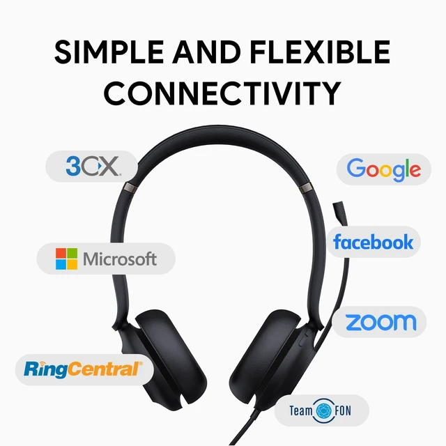 Alt view image 4 of 6 - UH37 USB Headset with Microphone for PC Laptop - Headphones with Noise Cancelling Microphone for Computer,On-Ear Wired Office Call Center Headset Mono