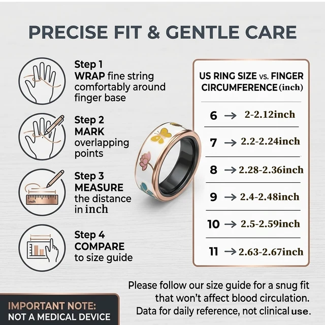 Alt view image 2 of 7 - Smart Ring for Women, Health & Sleep Tracker, Menstrual Cycle (11#) Tracks heart rate, sleep, SpO2, steps and menstrual cycle. Slim IP68 waterproof design; no subscription; iOS and Android