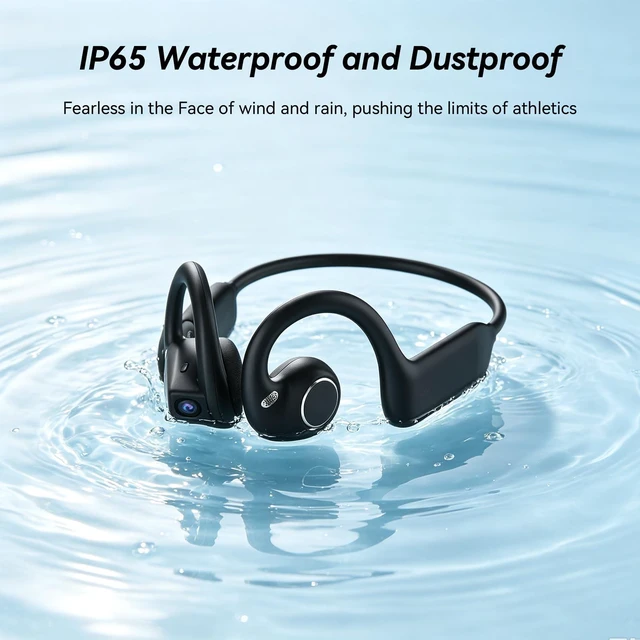 Alt view image 7 of 7 - e12 smart Bone Conduction Headphones with Camera,8MPBlack-1 AI Translation, HD Clear Calls, 8GB Storage, Long Battery, EIS, IP65. Smart Headphones with Camera for Travel & Sport