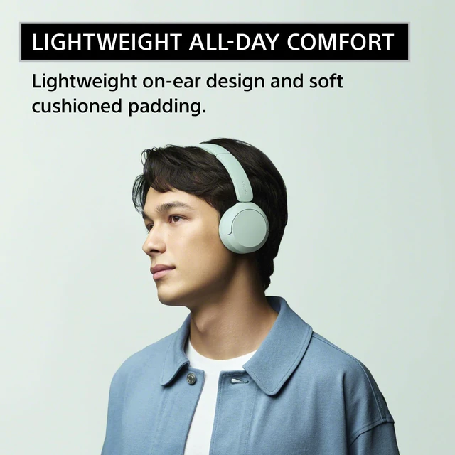 Alt view image 3 of 7 - WH-CH530 Wireless On-Ear Bluetooth Headphones with Microphone, Mint Comfortable Lightweight Design, Up to 55 Hrs Battery with Quick Charging, Multipoint Connection, Clear Calls, Swivel design