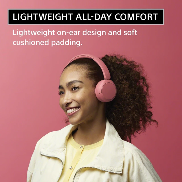 Alt view image 3 of 7 - WH-CH530 Wireless On-Ear Bluetooth Headphones with Microphone, Coral Comfortable Lightweight Design, Up to 55 Hrs Battery with Quick Charging, Multipoint Connection, Clear Calls, Swivel design