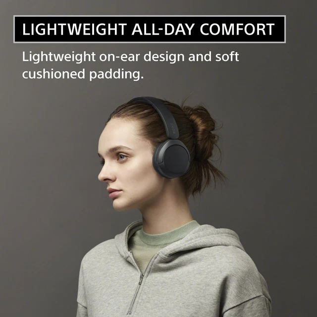 Alt view image 3 of 7 - WH-CH530 Wireless On-Ear Bluetooth Headphones with Microphone, Black Comfortable Lightweight Design, Up to 55 Hrs Battery with Quick Charging, Multipoint Connection, Clear Calls, Swivel design