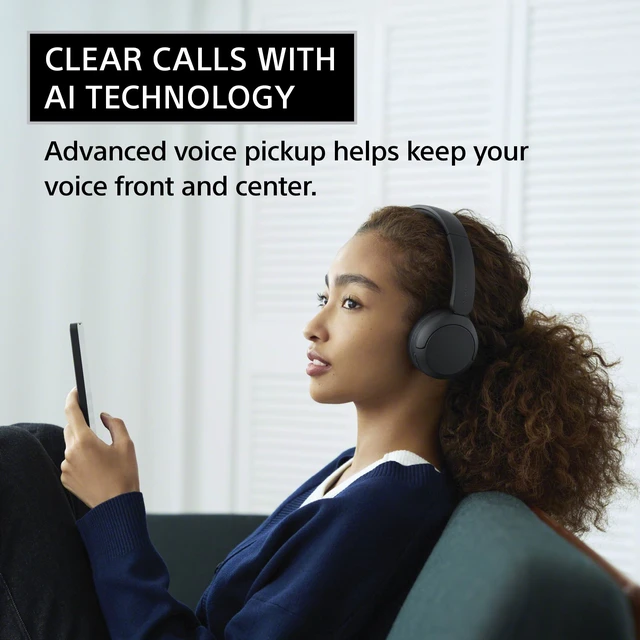 Alt view image 4 of 7 - WH-CH530 Wireless On-Ear Bluetooth Headphones with Microphone, Black Comfortable Lightweight Design, Up to 55 Hrs Battery with Quick Charging, Multipoint Connection, Clear Calls, Swivel design