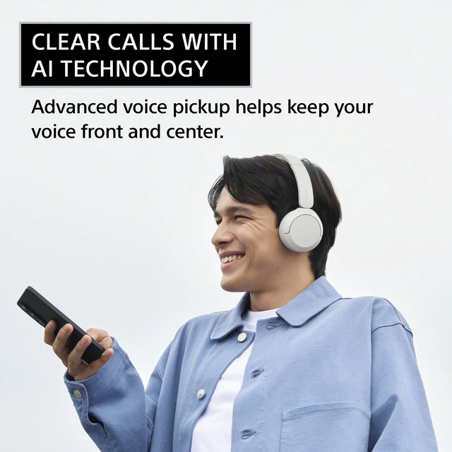 Alt view image 4 of 7 - WH-CH530 Wireless On-Ear Bluetooth Headphones with Microphone, White Comfortable Lightweight Design, Up to 55 Hrs Battery with Quick Charging, Multipoint Connection, Clear Calls, Swivel design
