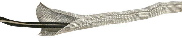 Main image of RFI Shield Split Sleeve 1" x 36' Tinned Copper Wire Shielding Sleeve Includes 17. 5" Grounding Strap Flexible, Durable RFI/EMI Shielding