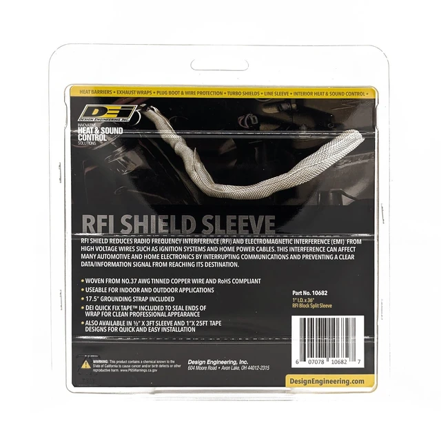 Alt view image 2 of 3 - RFI Shield Split Sleeve 1" x 36' Tinned Copper Wire Shielding Sleeve Includes 17. 5" Grounding Strap Flexible, Durable RFI/EMI Shielding