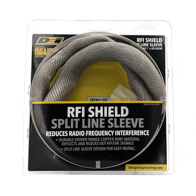 Alt view image 3 of 3 - RFI Shield Split Sleeve 1" x 36' Tinned Copper Wire Shielding Sleeve Includes 17. 5" Grounding Strap Flexible, Durable RFI/EMI Shielding