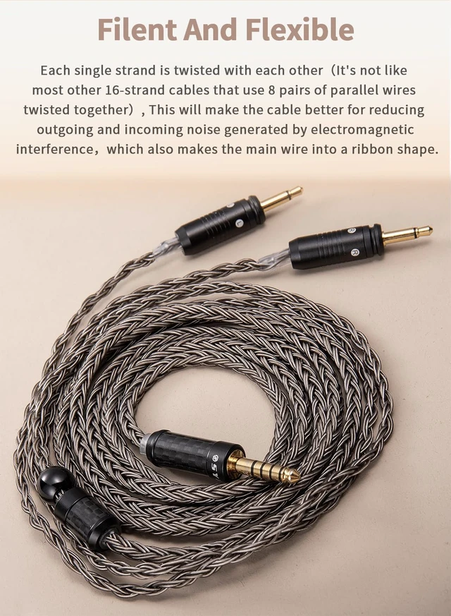 Alt view image 7 of 7 - 4-Pin XLR Balanced Cable Compatible with Focal Clear MG, Stellia, Celestee, Elear, Elegia, Elex, Radiance Headphone for Focal Cable 16 Core Replacement (with 4-Pin XLR Balanced, 2Meters 6.5Ft)