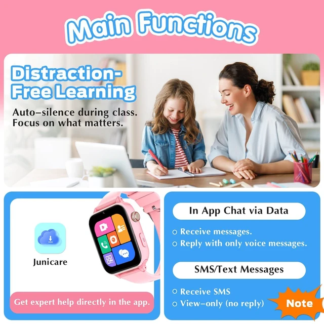 Alt view image 4 of 7 - Kids Smart Watch 4G with GPS Tracker for Boys Girls, Smartwatch for Kids Vioce Video Call SOS for Children 4-12 Bithday Gift