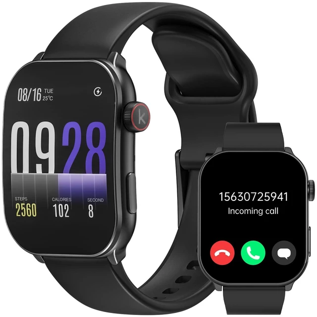 Main image of Smart Watch (Answer/Make Call), 2.1" Curved AMOLED Screen Smartwatch for Men Women, 100+ Sport Modes Fitness Tracker, Heart Rate Sleep SpO2 Monitor, IP68 Activity Trackers, Android and iOS Compatible
