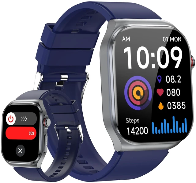 Main image of Smart Watch for Women Men, Blood Pressure, Heart Rate, Blood Oxygen,Sleep & Stress Monitoring, Bluetooth Call,130+ Sports Modes, AI Voice Assistant, IP68 Waterproof (Blue)