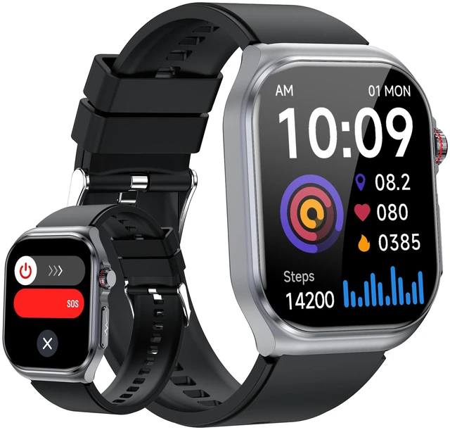 Main image of Smart Watch for Women Men, Blood Pressure, Heart Rate, Blood Oxygen,Sleep & Stress Monitoring, Bluetooth Call,130+ Sports Modes, AI Voice Assistant, IP68 Waterproof Black
