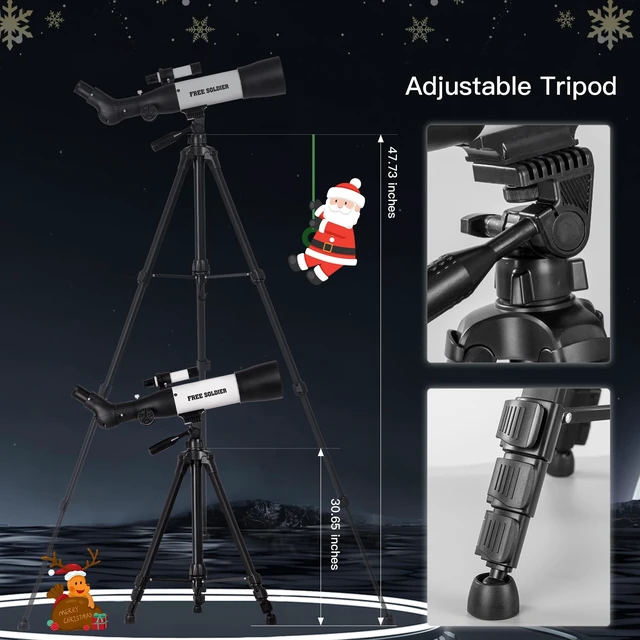 Alt view image 5 of 7 - Telescope 70mm Aperture 500mm Refractor Telescope for Adults High Powered - Professional Astronomical Refracting Telescope for Adults Beginners with Phone Adapter and Carry Bag White