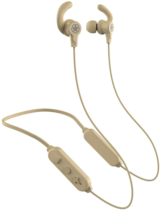 Main image of Echo-Alpha-1 24hr Battery Life Lightweight Neckband Bluetooth Earbuds (Desert) an American Brand Built to Handle More reps, More Miles, and More of Life