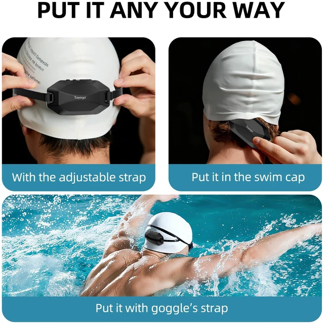 Alt view image 5 of 7 - Rock PRO W24 Swimming Headphones Bone Conduction Waterproof Headphones for Swimming, 4-in-1 MP3 Player 32GB, Bluetooth 5.4, FM Radio (Black)
