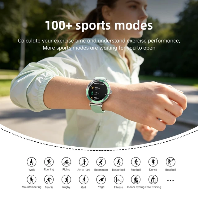 Alt view image 4 of 7 - Smart Watch for Women Fitness Tracker Compatible for iPhone Android 1.27" Round Touch Screen, IP67 Waterproof, 100+ Sports Modes, Bluetooth Call, Heart Rate, Sleep Monitor, Steps Fitness Watch
