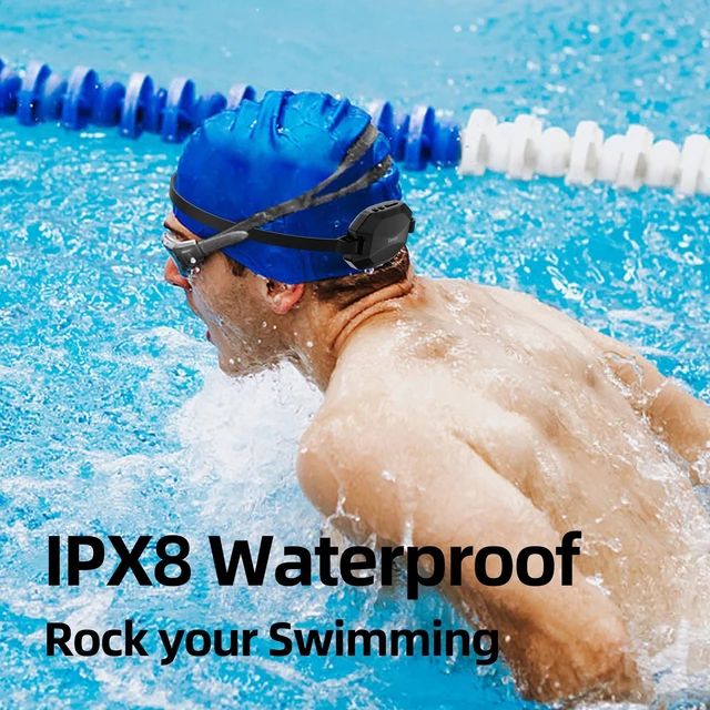 Alt view image 4 of 7 - Rock PRO W24 Swimming Headphones Bone Conduction Waterproof Headphones for Swimming, 4-in-1 MP3 Player 32GB, Bluetooth 5.4, FM Radio (Black)